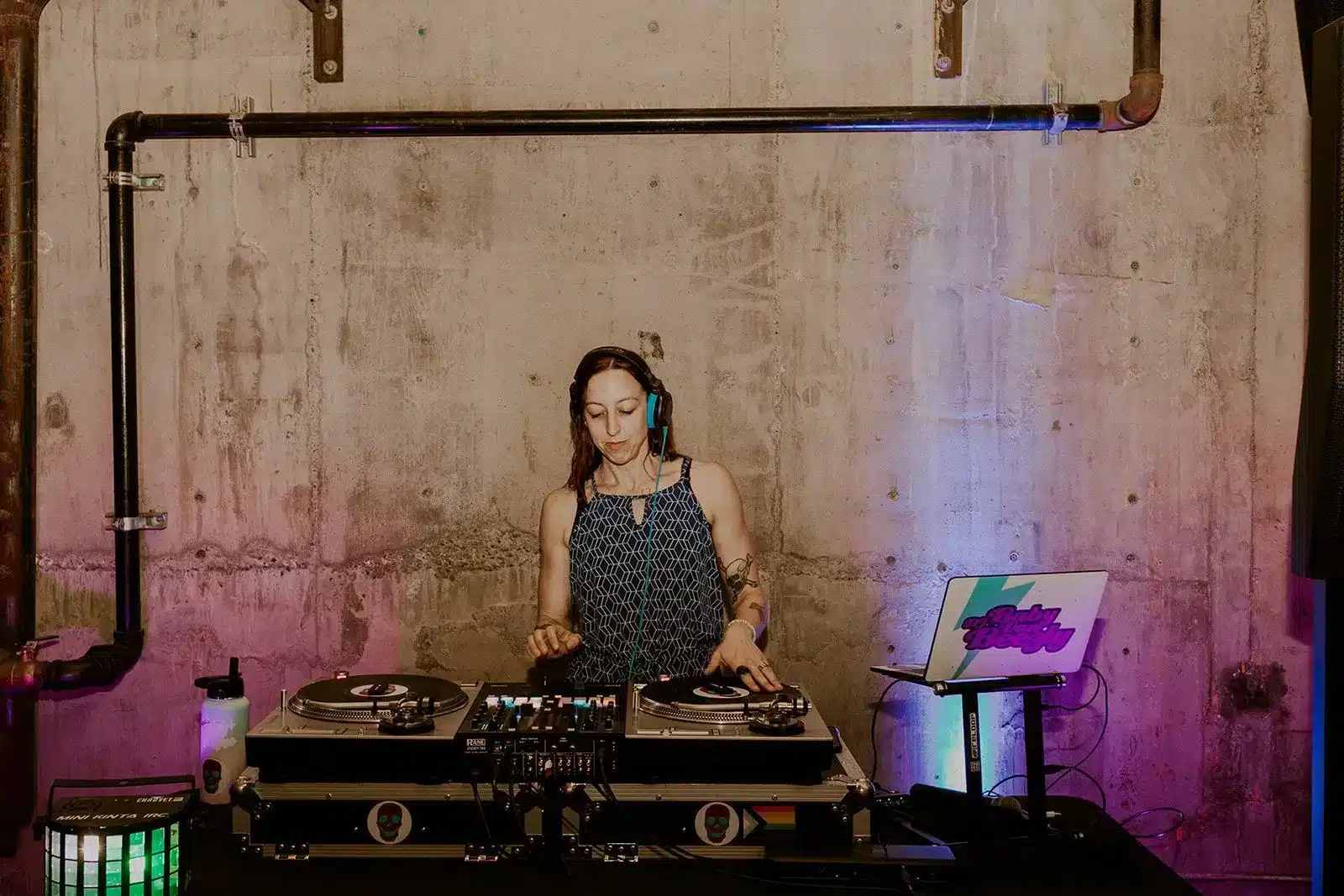 Serenada Entertainment DJ mixing at a Seattle wedding reception