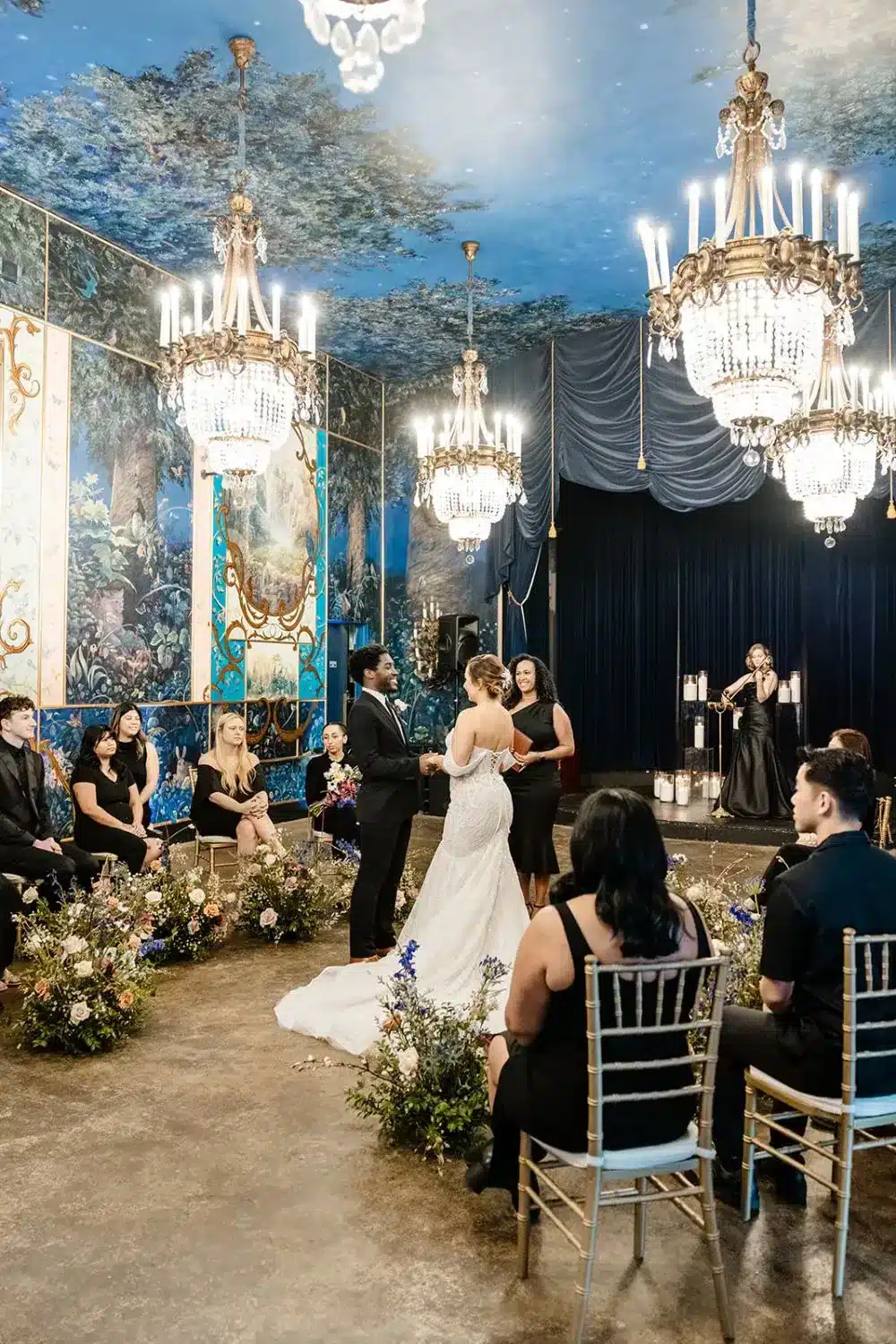 Wedding ceremony coordinated by Landmark planners in The Ruins ballroom, Seattle